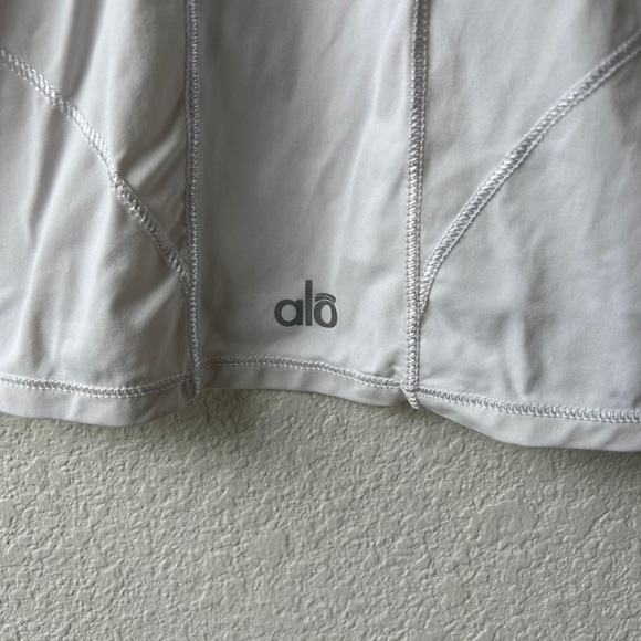 Alo White with Mesh collared Racerback Tank Top - Picture 5 of 5